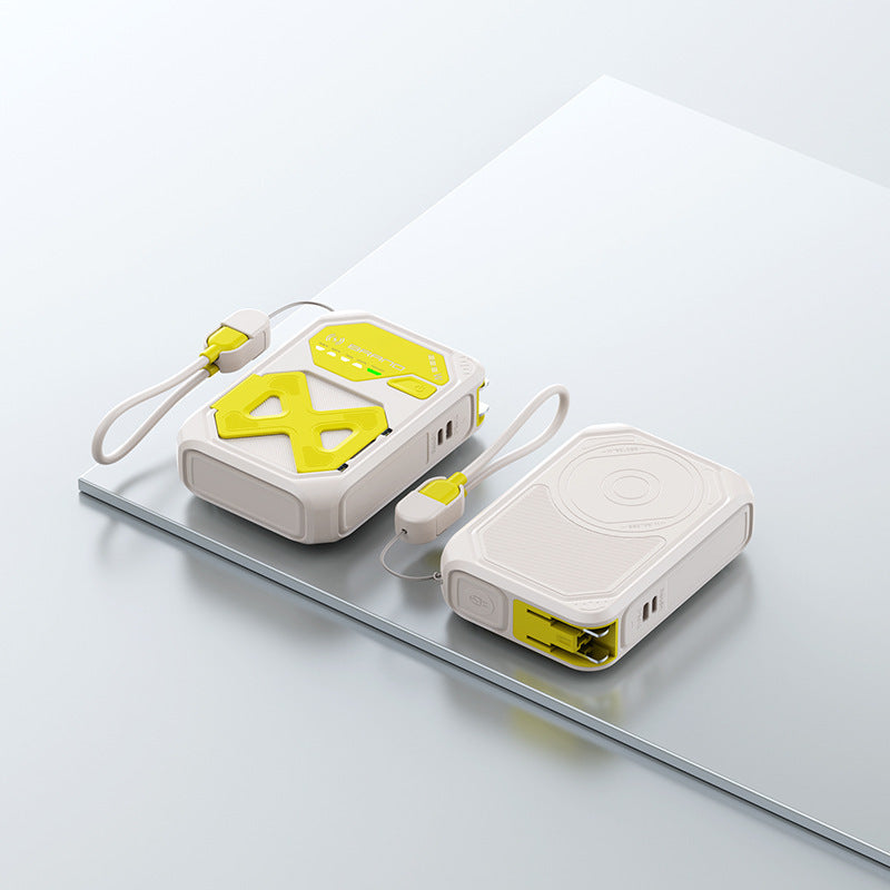 Portable power bank with dual fast charging function and intelligent cable management Kalsten