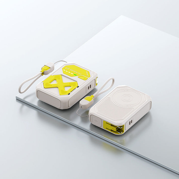 Portable power bank with dual fast charging function and intelligent cable management Kalsten
