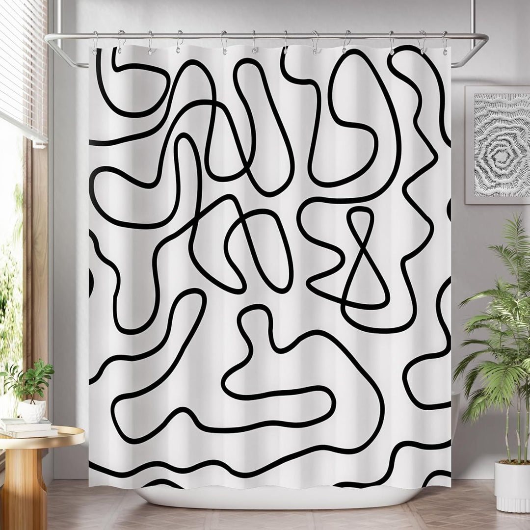 Modern Striped Shower Curtain Kalsten