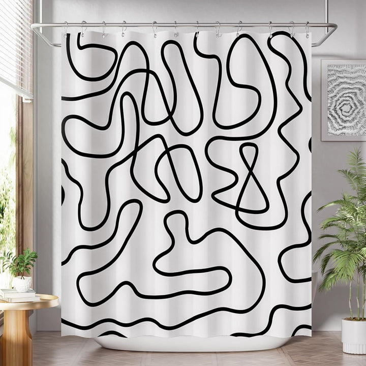 Modern Striped Shower Curtain Kalsten