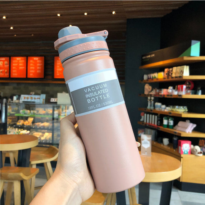 Women's insulated drinking bottle with integrated silicone drinking lid Kalsten