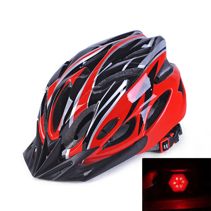 Mountain bike helmet with integrated safety light and dynamic ventilation Kalsten