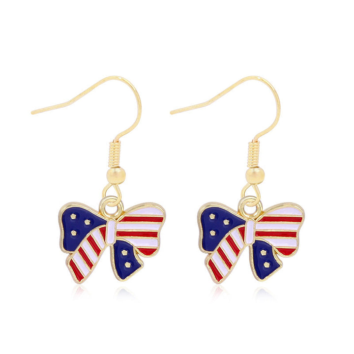 Women's long multi-layer star drop earrings with crystal embellishments and rhodium-plated alloy Kalsten