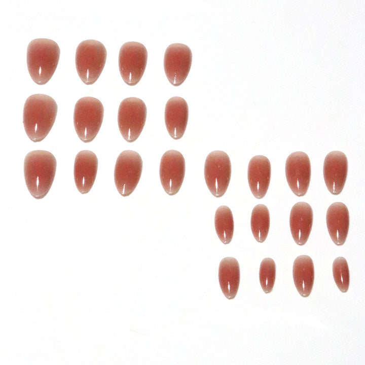 Glossy Ombre Almond-Shaped Nail Tips Kalsten