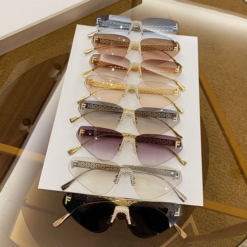 Women Designer Cat Eye Sunglasses with Sparkling Rhinestone Embellishment Kalsten