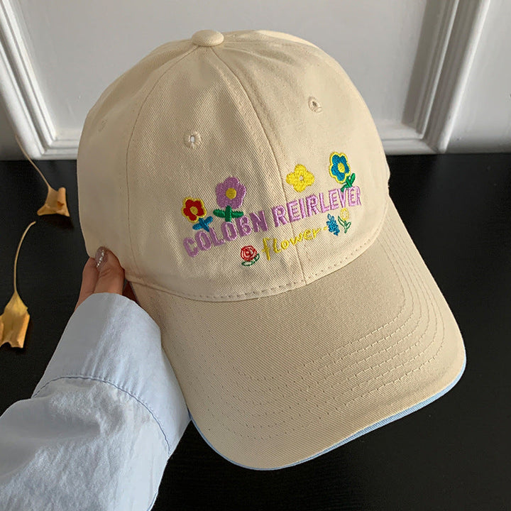 Women's Floral Embroidered Adjustable Cap Kalsten