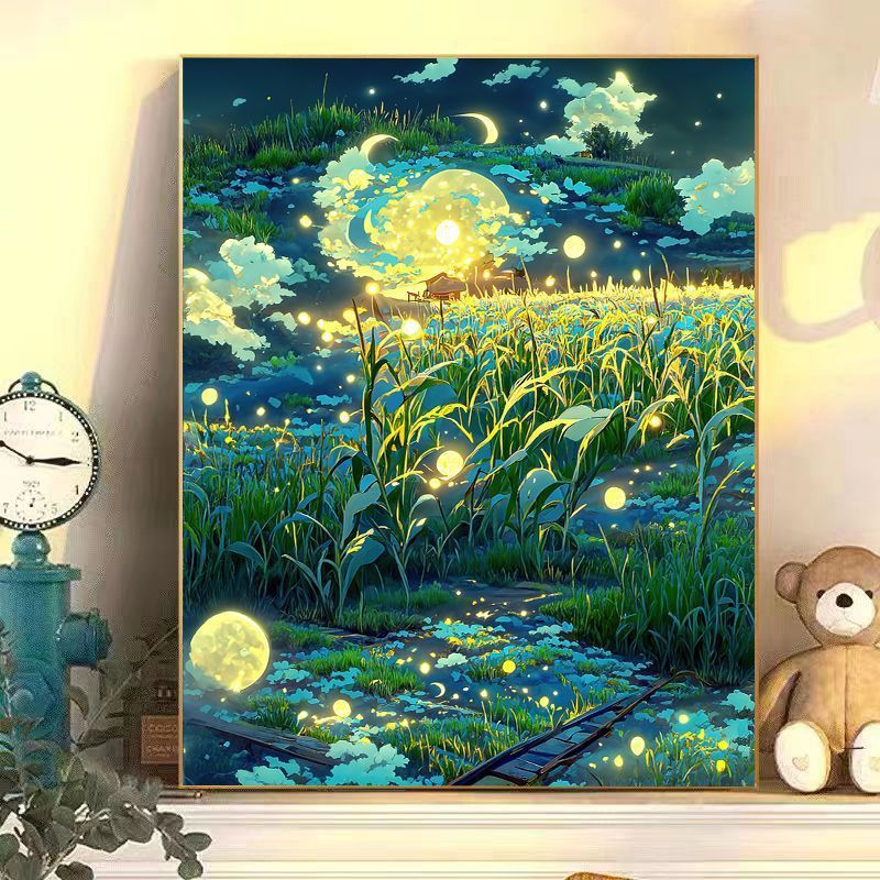 Enchanting Moonlit Landscape Canvas Art Kalsten