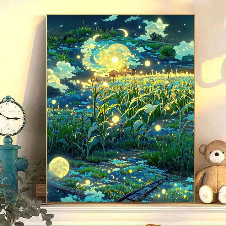 Enchanting Moonlit Landscape Canvas Art Kalsten