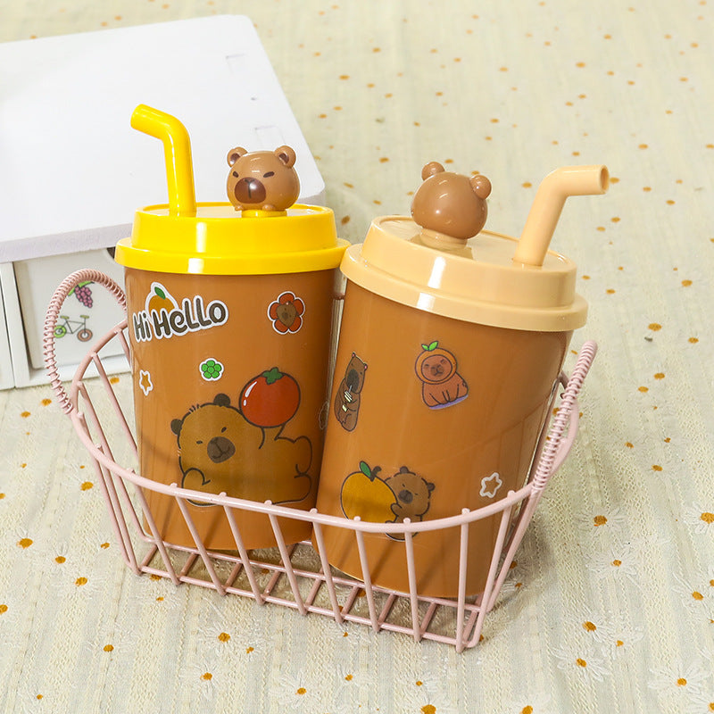 Women’s drinking cup with integrated straw and playful animal design Kalsten