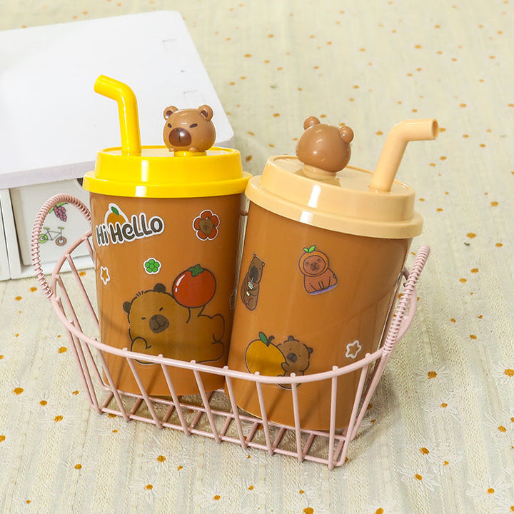 Women’s drinking cup with integrated straw and playful animal design Kalsten