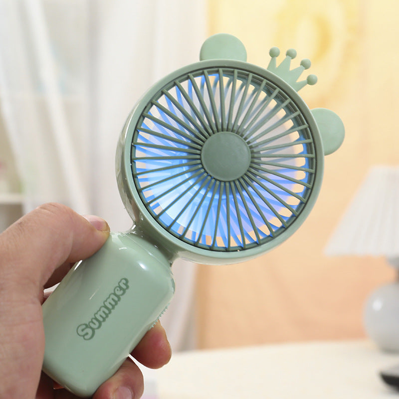 Ladies portable mini hand fan with flexible mounting mechanism Kalsten