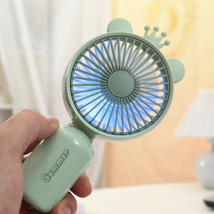 Ladies portable mini hand fan with flexible mounting mechanism Kalsten