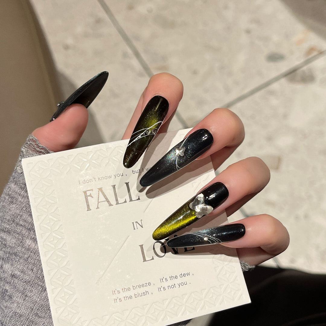 Crystal-Embellished Press-On Nail Extensions Kalsten