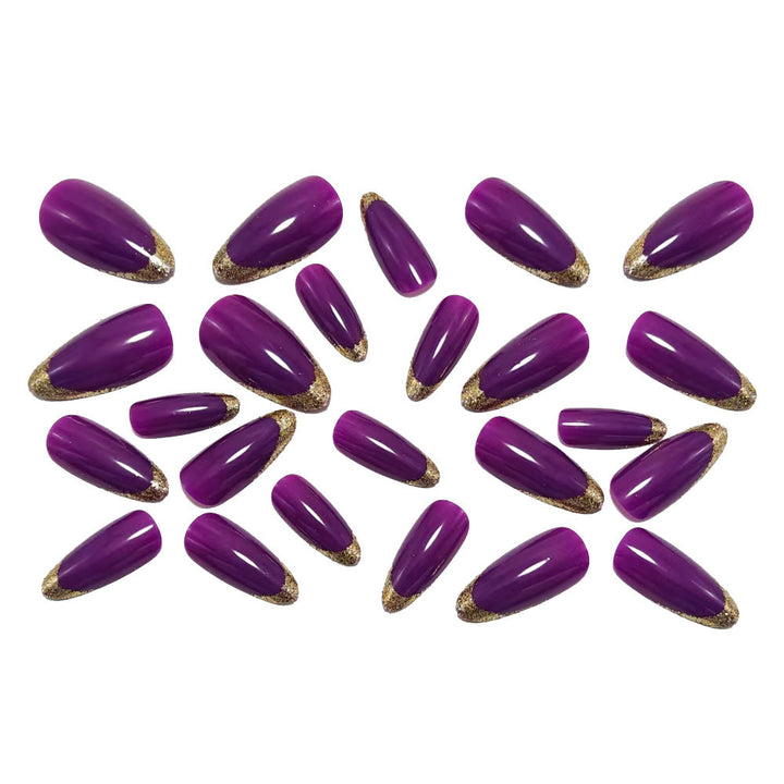 Artificial nails with glitter tip Kalsten