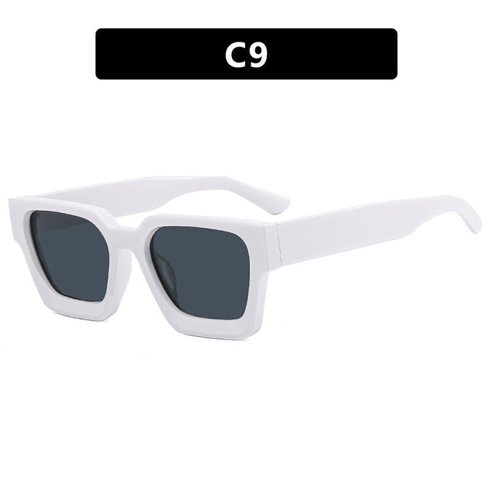 Ladies fashionable square sunglasses with sturdy frame and yellow lenses Kalsten