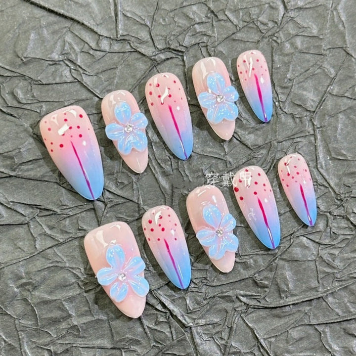 Artistic Floral-Embellished Press-On Nail Collection Kalsten