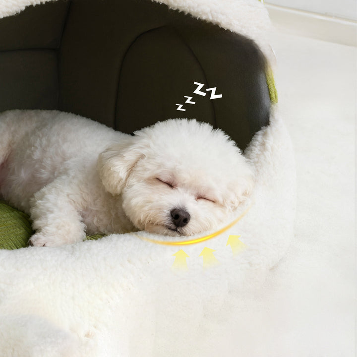 Cozy Fleece-Lined Dog Bed