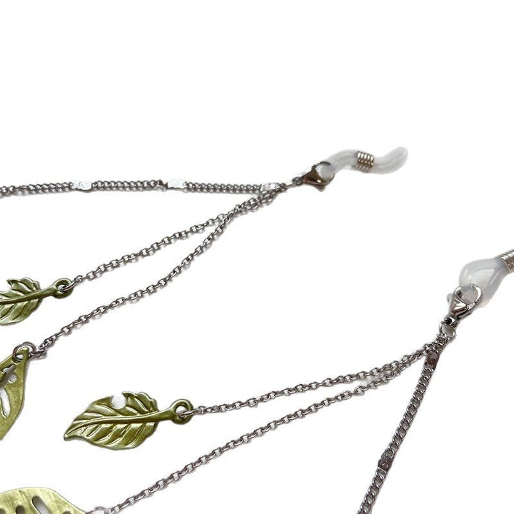 Fashionable glasses holder chain with leaf motifs Kalsten