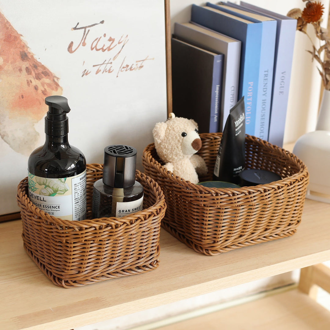 Unisex Rectangular Storage Basket with Sturdy Woven Kalsten