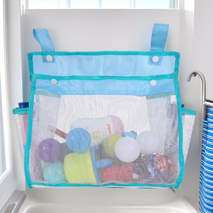 Mesh storage bag with multiple compartments Kalsten