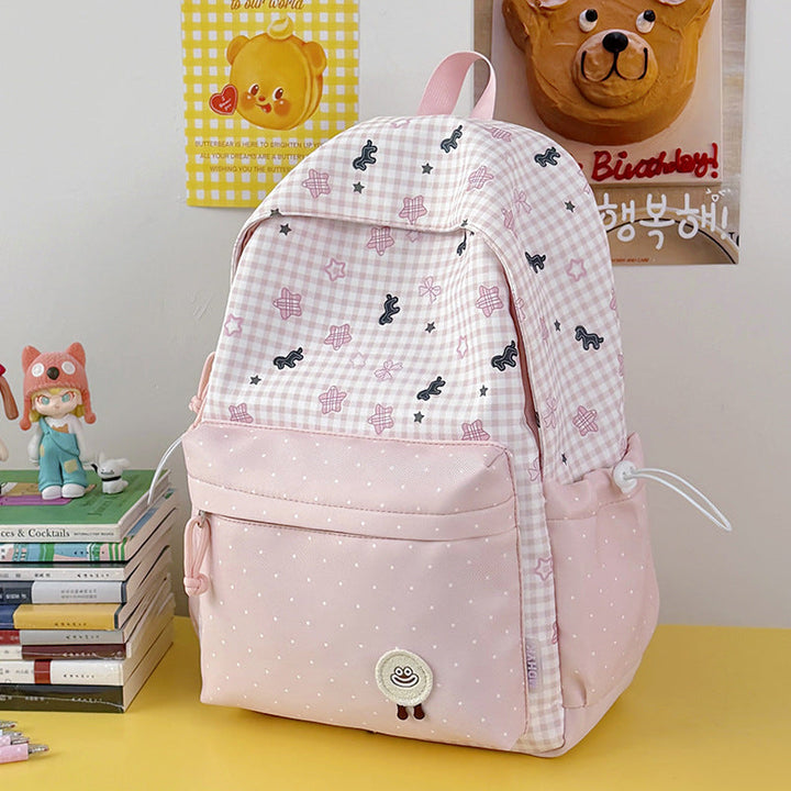 Girls' Cute Cartoon-Themed School Backpack