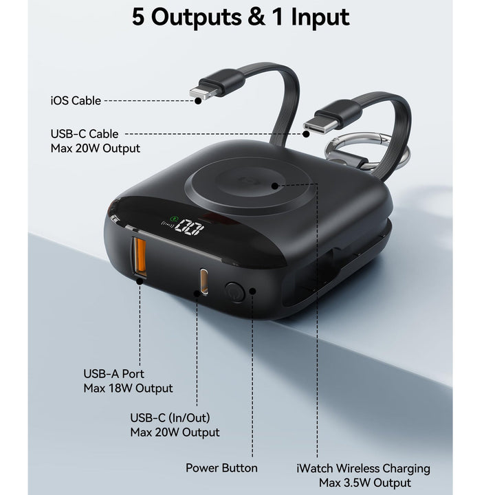 Portable Wireless Charger with Integrated Power Bank Kalsten