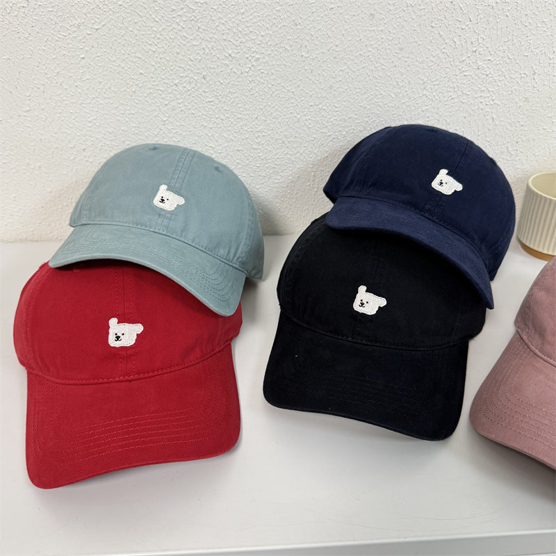 Women's Cute Embroidered Bear Cap Kalsten