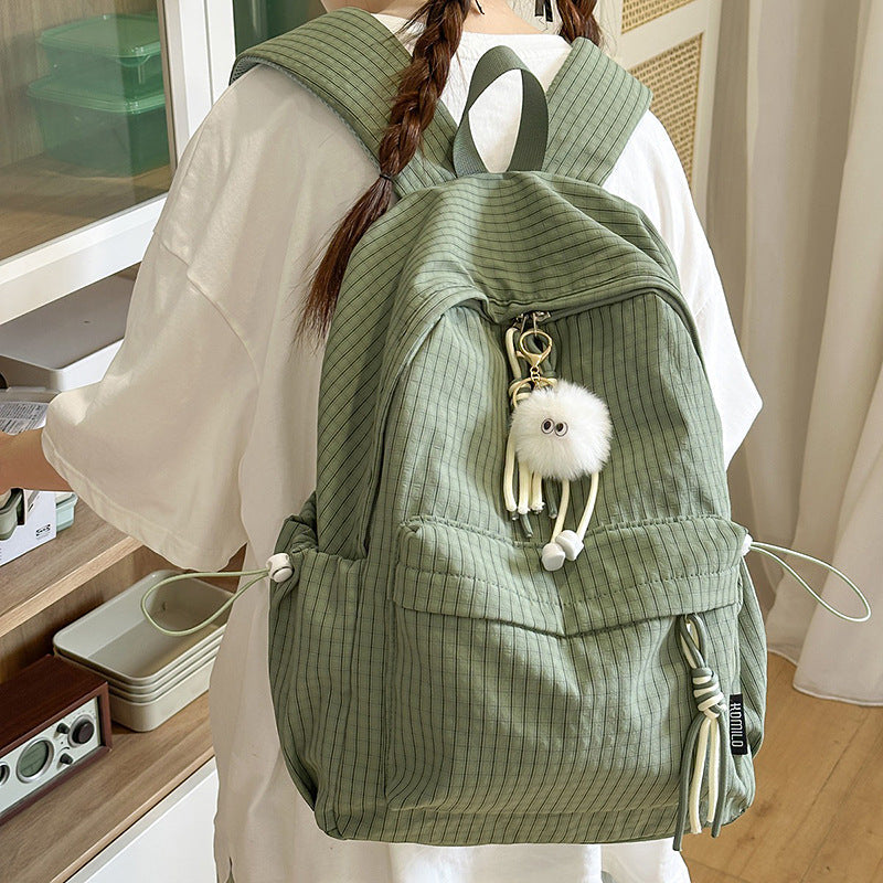 Casual Grid Patterned School Backpack Kalsten