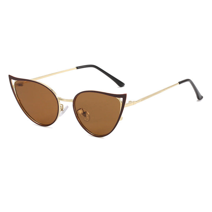 Women's Cat-Eye Sunglasses with Elegant Metal Frame and UV Protection Kalsten