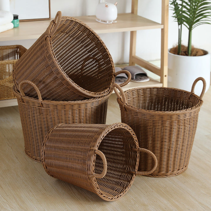 Handwoven Decorative Storage Basket with Ergonomic Handles Kalsten
