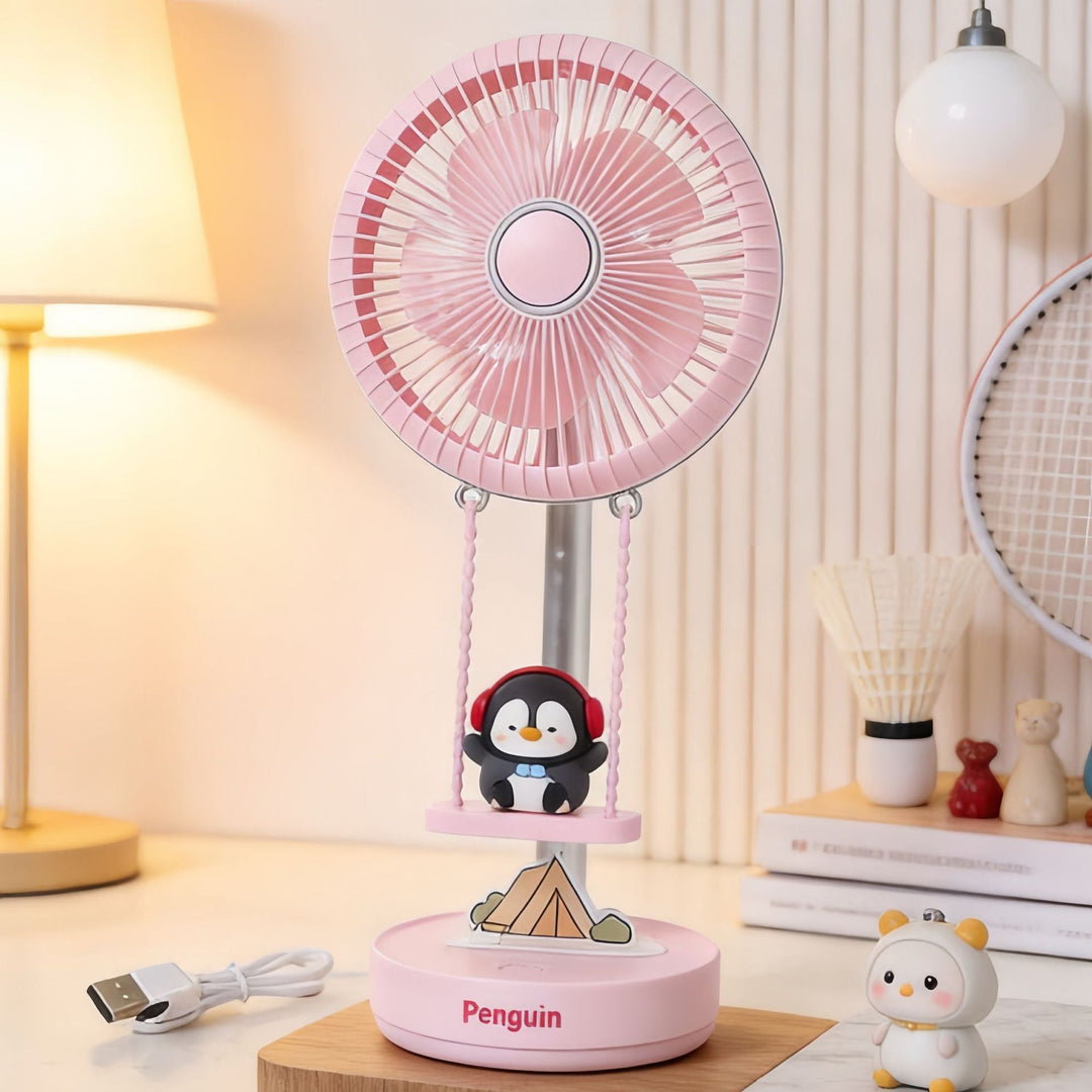 Ladies Creative Table Fan with Integrated Animal Motif Kalsten