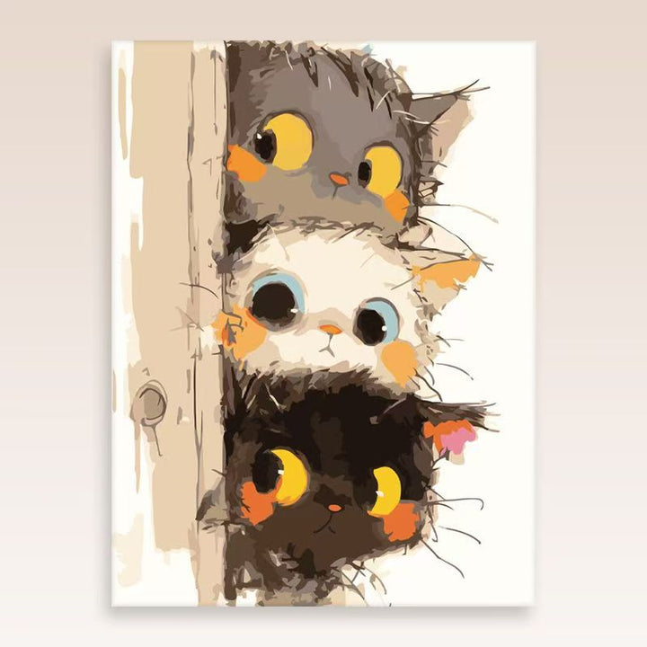 Whimsical Cat Portrait Wall Art Kalsten