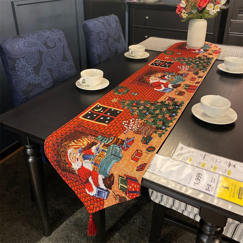 Festive Christmas-Themed Table Runner