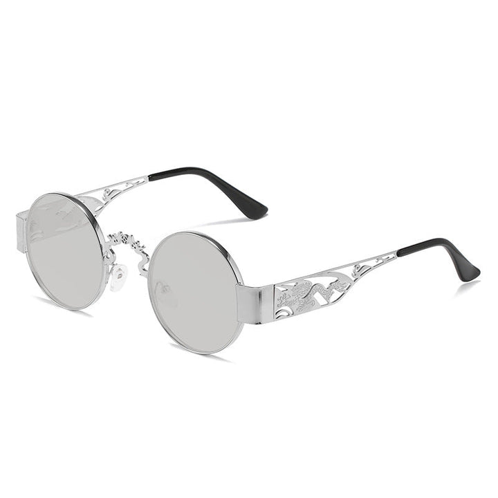 Women's artistic round sunglasses with elegant filigree frame Kalsten