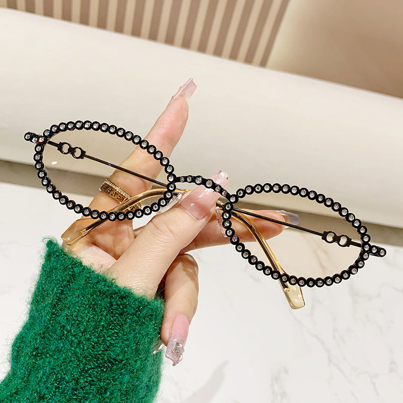 Ladies Designer Eyewear Frame with Extravagant Pearl Frame Kalsten