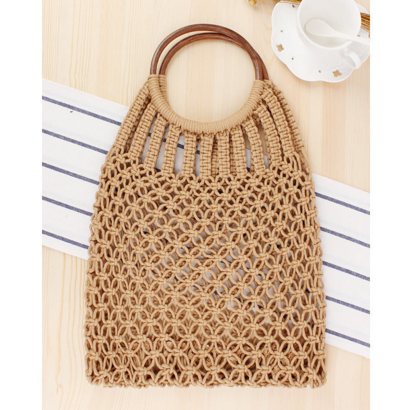 Tote bag with braided net design and practical inner bag Kalsten
