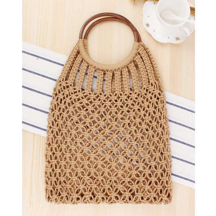 Tote bag with braided net design and practical inner bag Kalsten