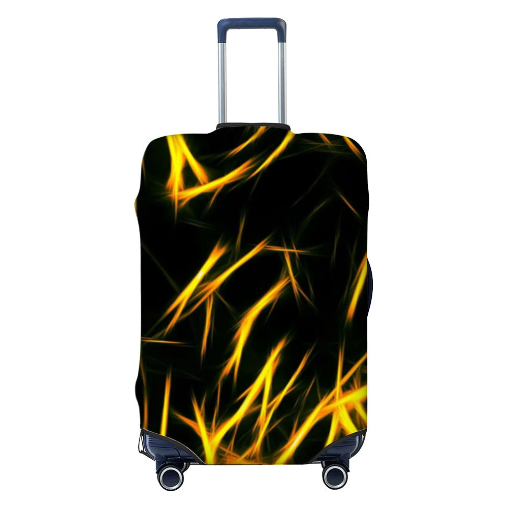 Unisex nan elastic luggage cover with geometric design, stretchable polyester-spandex fabric, zipper opening and non-slip inner securement for trolley Kalsten