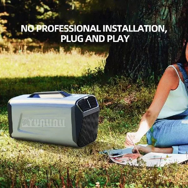 Unisex one size compact rechargeable personal air conditioner with quiet fan and integrated carrying handle Kalsten