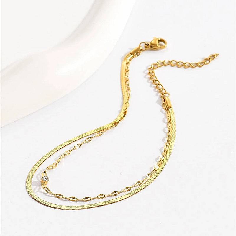 Sleek Minimalist Chain Anklet Kalsten