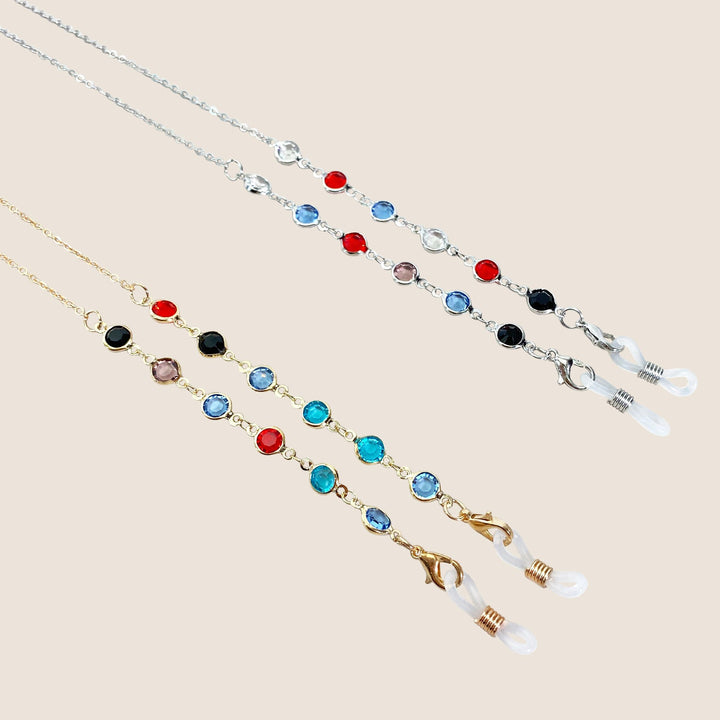 Decorative Colorful Crystal Eyewear Chain Kalsten