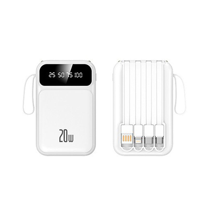 Portable power bank with integrated multifunctional charging cable and digital display Kalsten