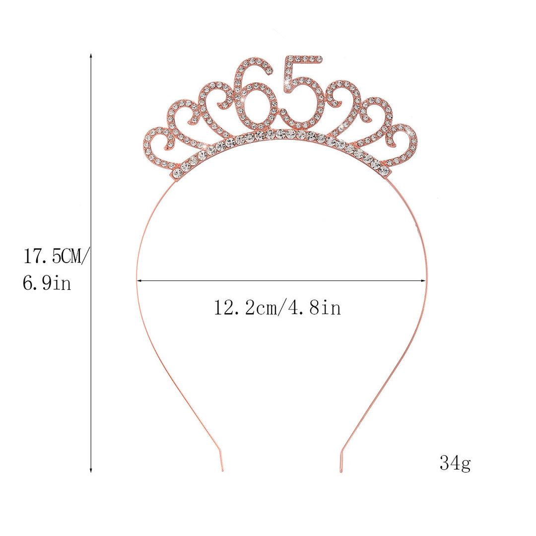 Ladies Crystal Tiara with Custom Designed Number Motif Kalsten