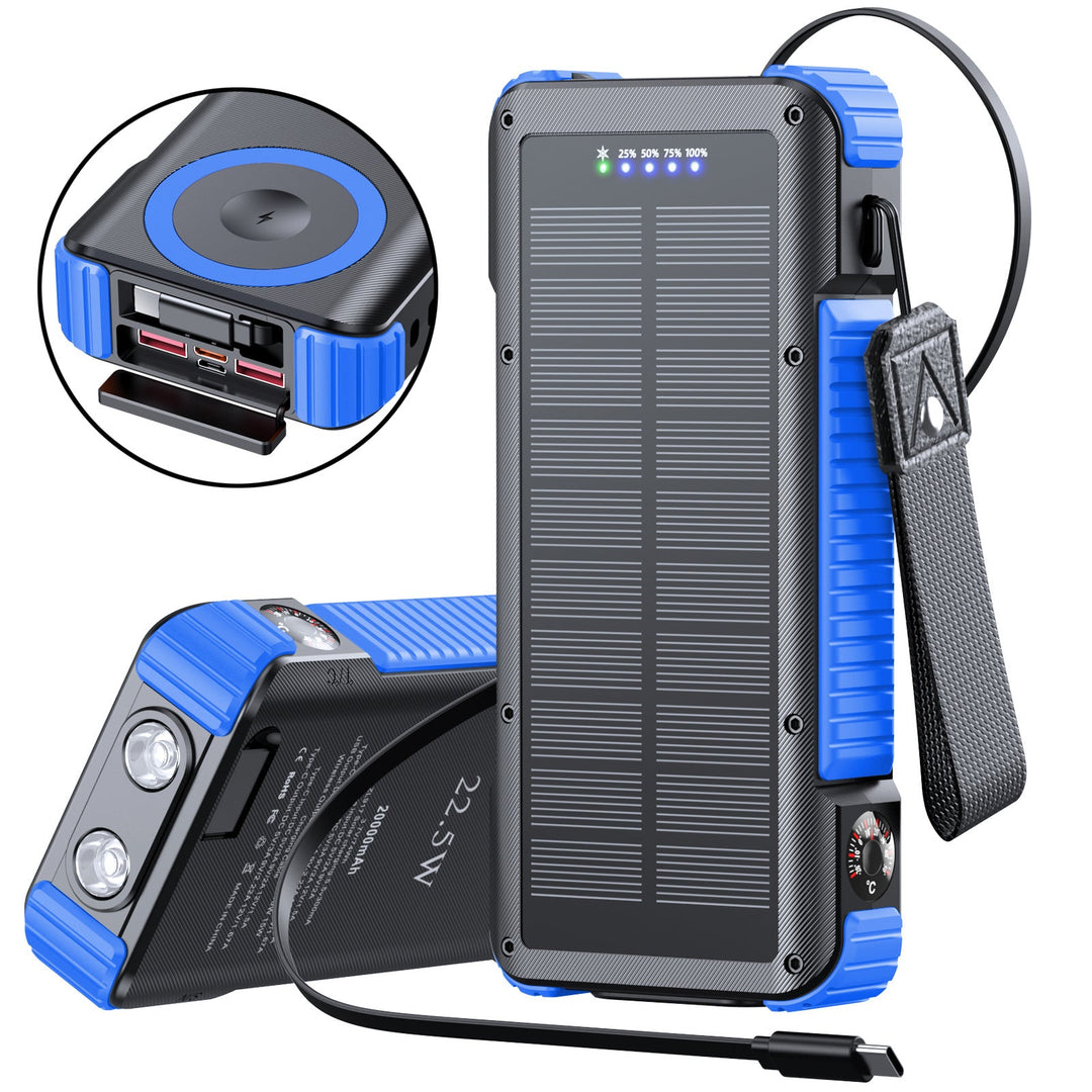 High-performance solar power bank with multifunctional connections and LED display Kalsten