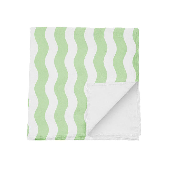 Terry Beach Blanket with Modern Wave Pattern Kalsten