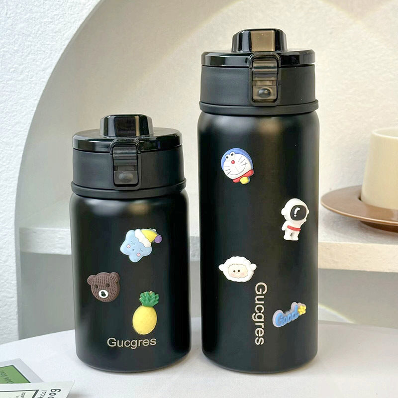 Women's Insulated Drinking Bottle with Secure Flip Closure and Playful Design Kalsten