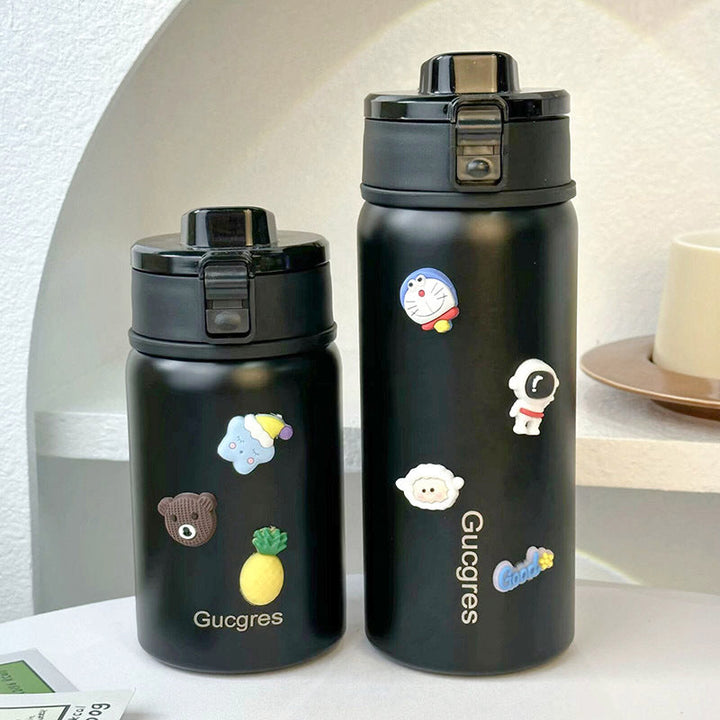 Women's Insulated Drinking Bottle with Secure Flip Closure and Playful Design Kalsten
