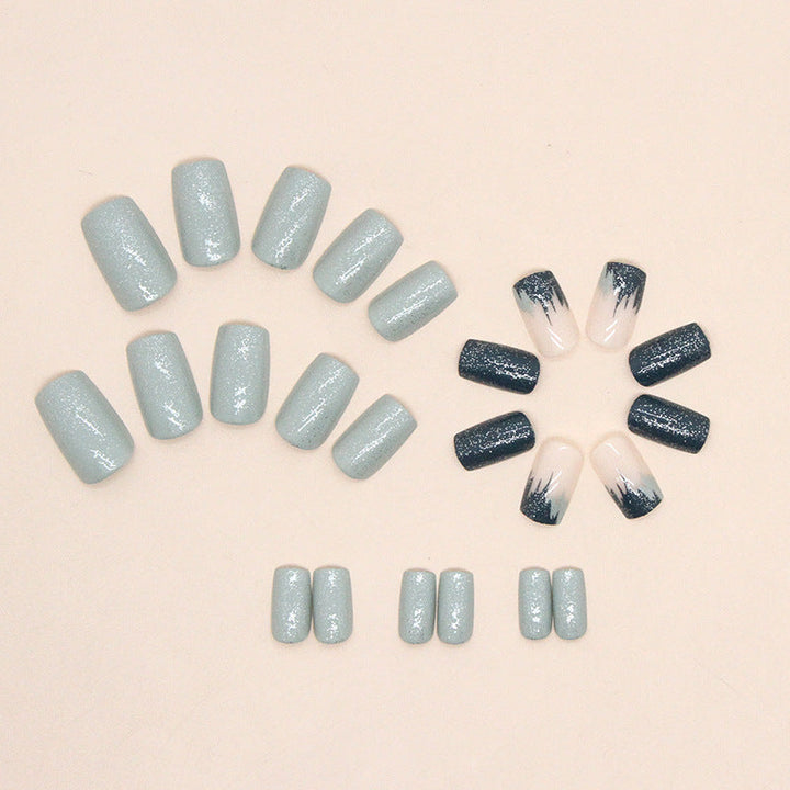 Gradient Glitter Gel Nail Tips Set Kalsten