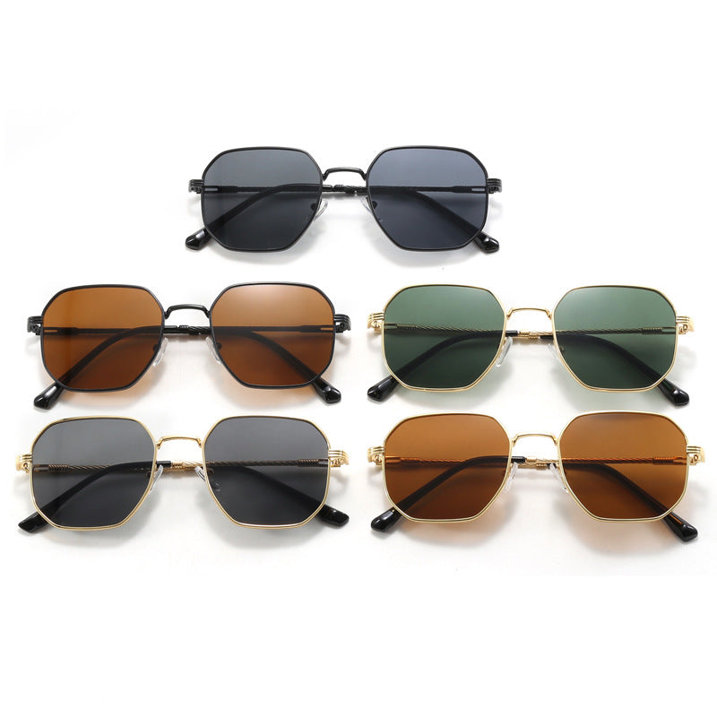 Ladies extravagant geometric sunglasses with striking metal frame Kalsten