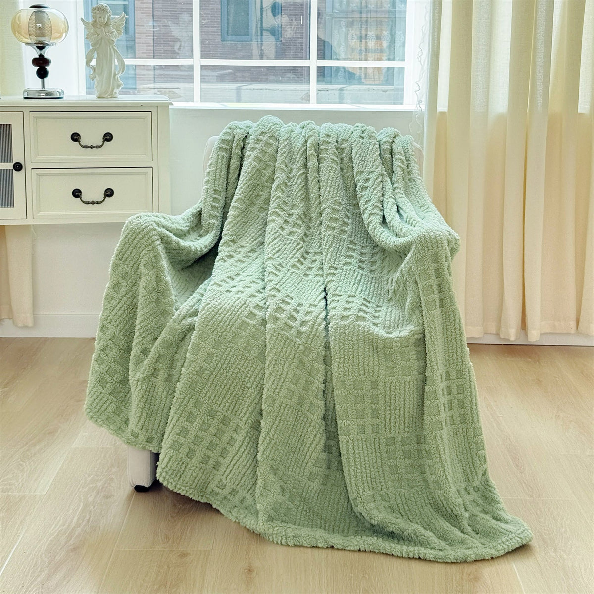 Plush Textured Throw Blanket